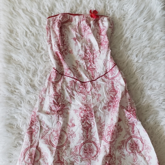 White and red strapless ruby rox dress - Picture 4 of 9